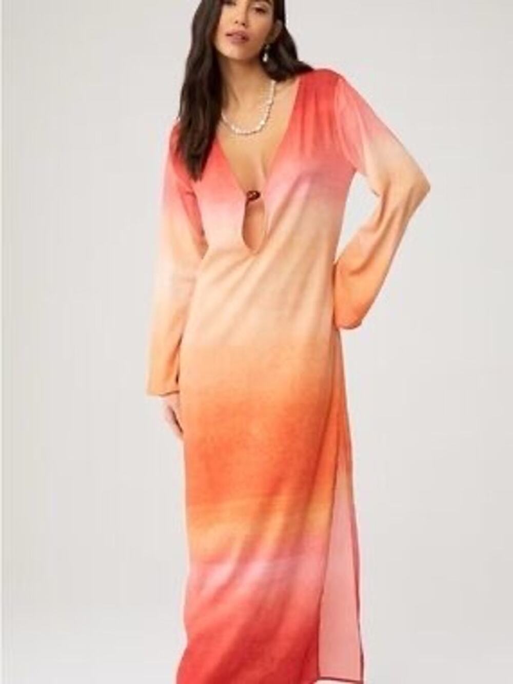 BAOBAB Luna Maxi Cover Up Atardecer de Colca Ombre Size M NWT